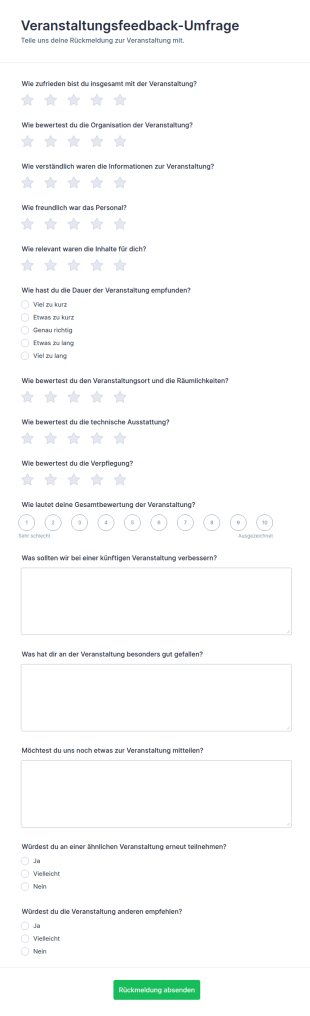 Event Feedback Umfrage