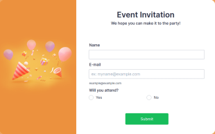 Event Invitation Form Template