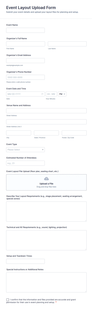Event Layout Upload Form Template
