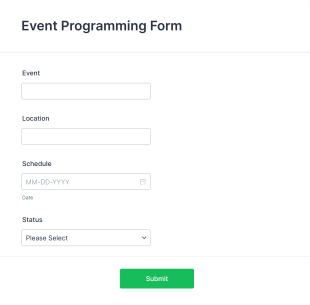 Event Programming Form Template