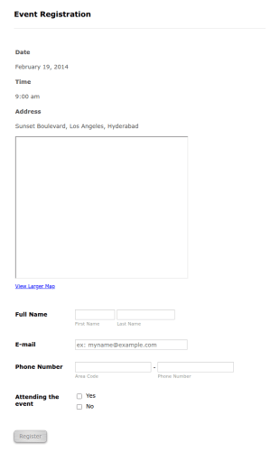 Event Registration Form Template