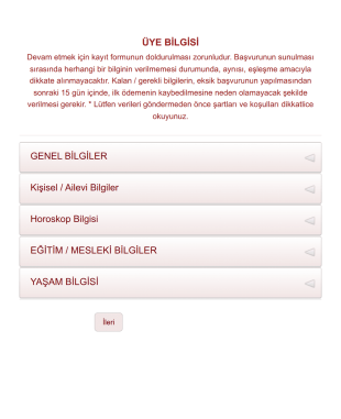 Evlilik Kayıt Form Şablonu