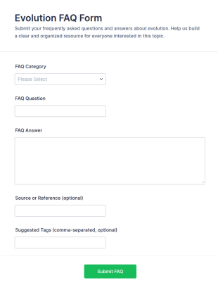 Evolution FAQ Form Template
