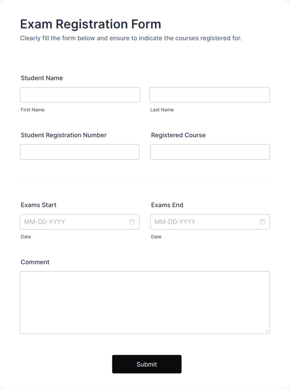 20+ Exam Forms | Jotform 20-exam-forms-jotform