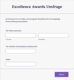 Excellence Awards Umfrage