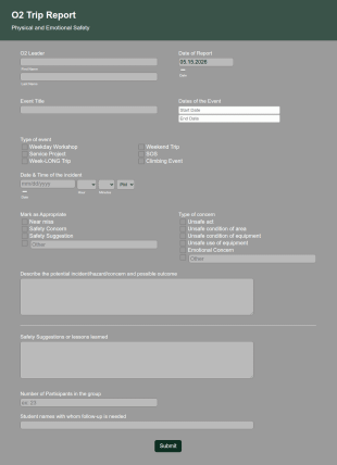 Excursion Trip Report Form Template