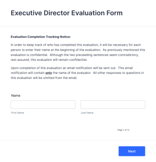 Executive Director Evaluation Form Template