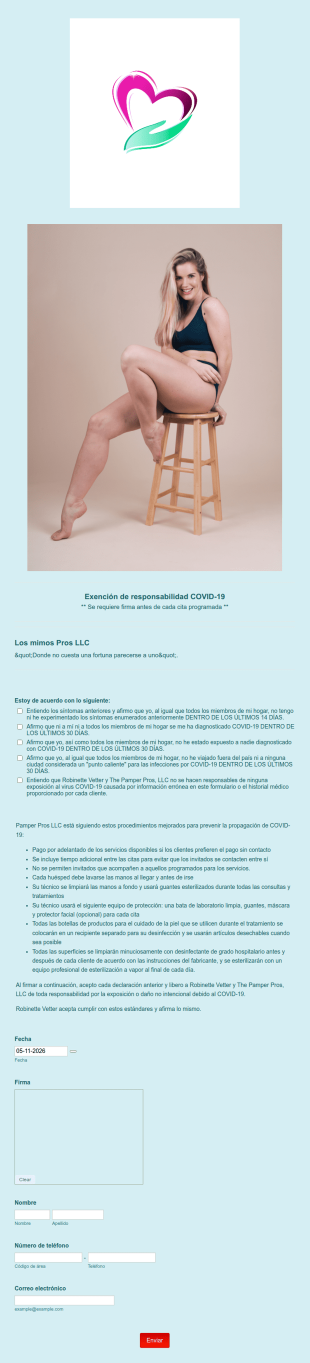 Exención De Responsabilidad COVID 19
