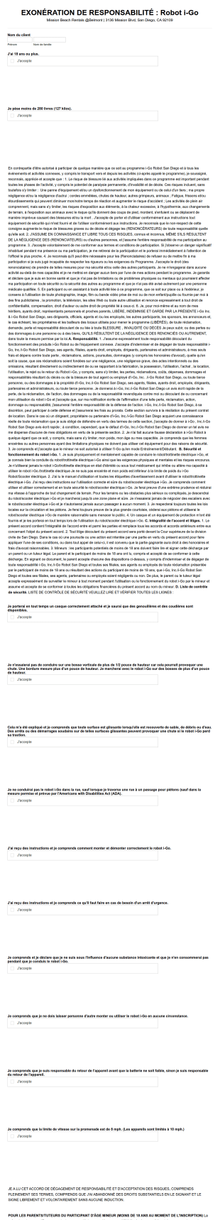 Exonération De Responsabilité Contrat De Location