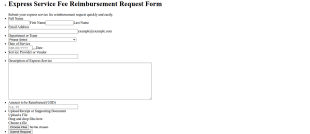Express Service Fee Reimbursement Request Form Template