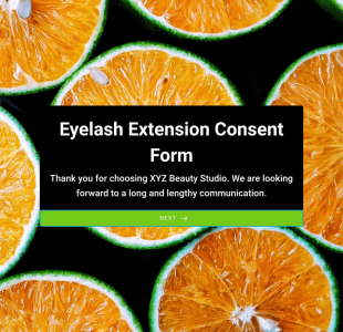 Eyelash Extension Consent Form Template