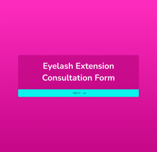 Eyelash Extension Consultation Form Template