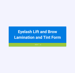 Eyelash Lift And Brow Lamination And Tint Form Template