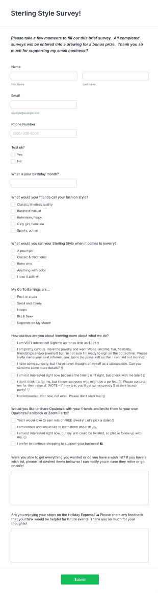 Facebook Mega Party Raffle Form Template