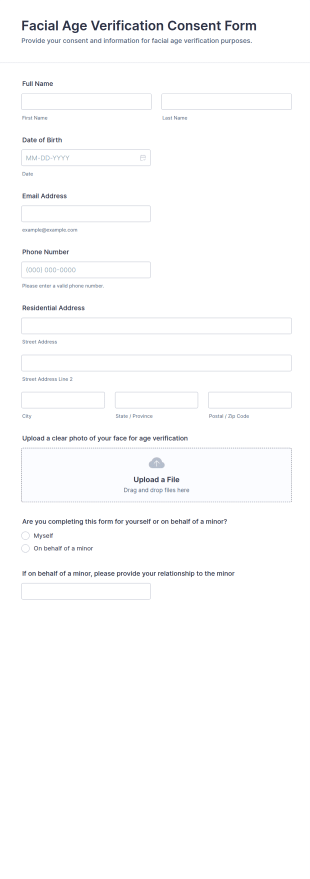 Facial Age Verification Consent Form Template