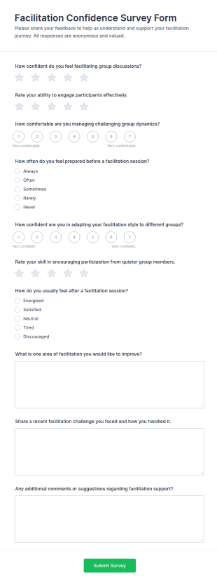 Facilitation Confidence Survey Form Template