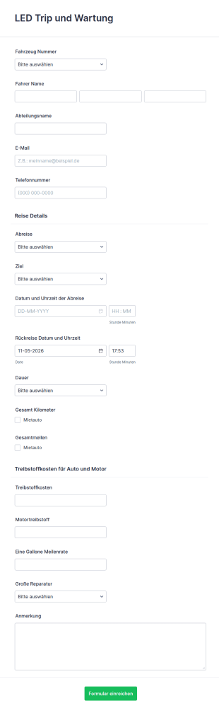 Fahrzeug Tracking Bericht