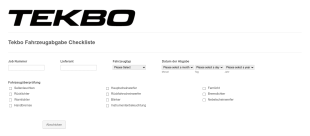 Fahrzeugabgabe Checkliste Form Template