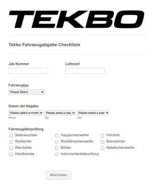 Fahrzeugabgabe Checkliste
