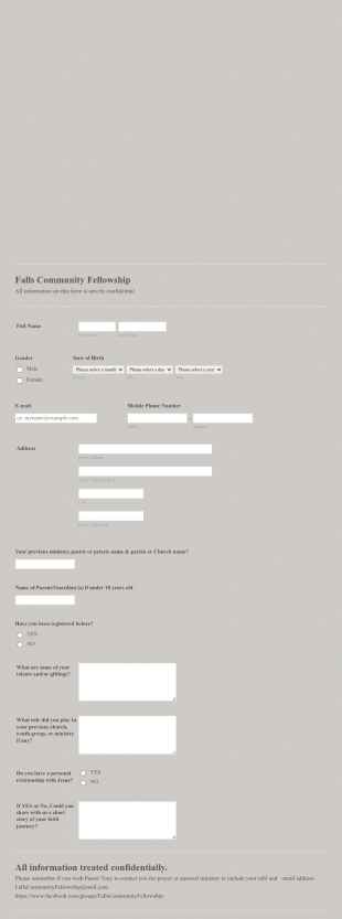 Community Contact Form Template