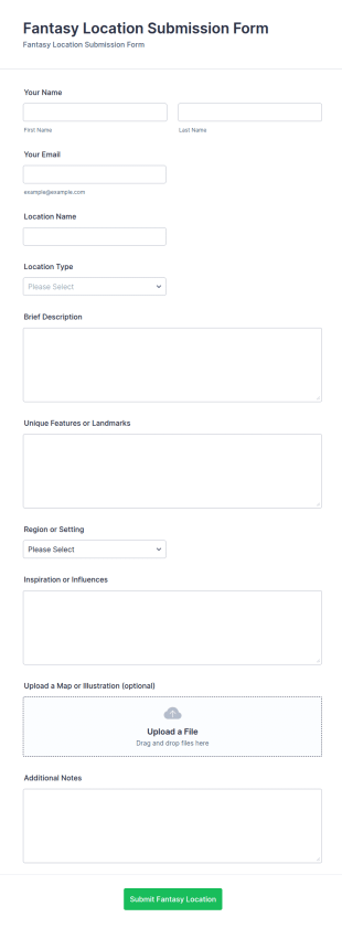 Fantasy Location Submission Form Template