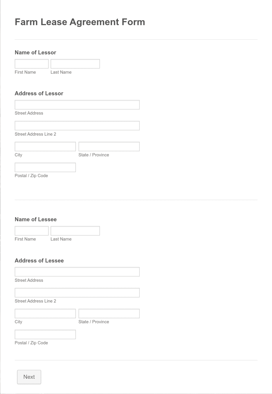 Farm Land Lease Form Template | Jotform farm-land-lease-form-template-jotform