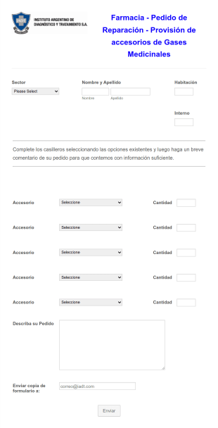 Formulario De Farmacia Pedido De Reparación Form Template