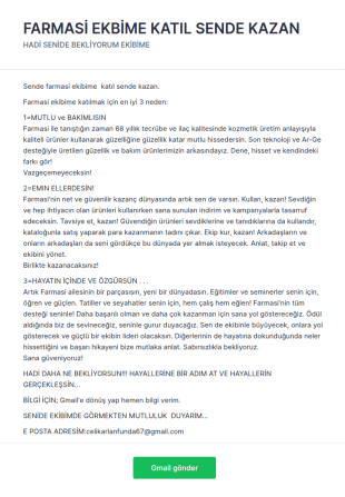Farmasi Ailemize Katıl Form Şablonu