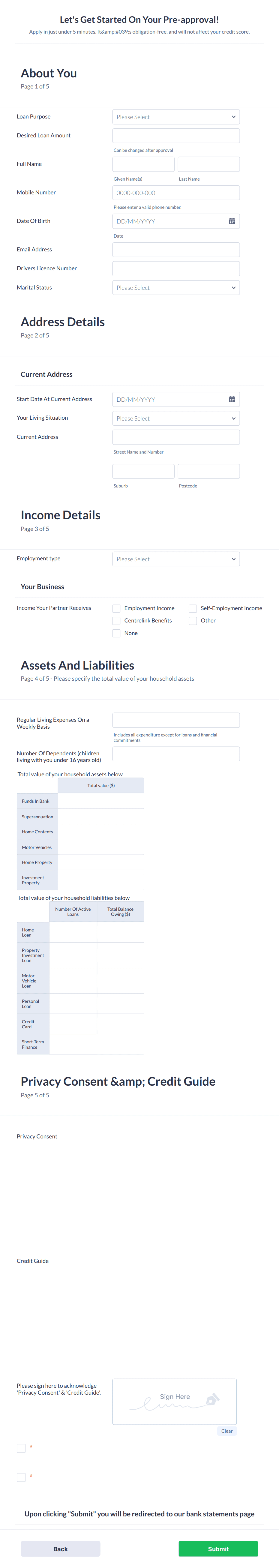 Fast Track Application Form Template | Jotform