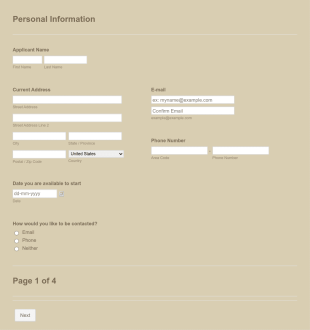Fast Tract Application Form Template