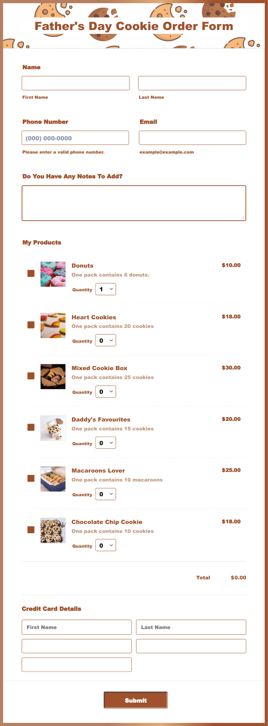Cookie Order Forms | Jotform cookie-order-forms-jotform