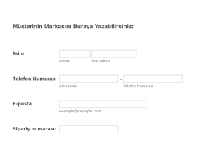 Fatura Adresi Gönderim Değişikliği İsteği Form Template