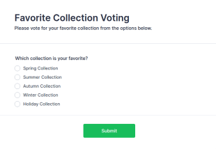 Favorite Collection Voting Form Template