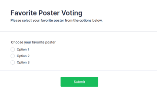 Favorite Poster Voting Form Template