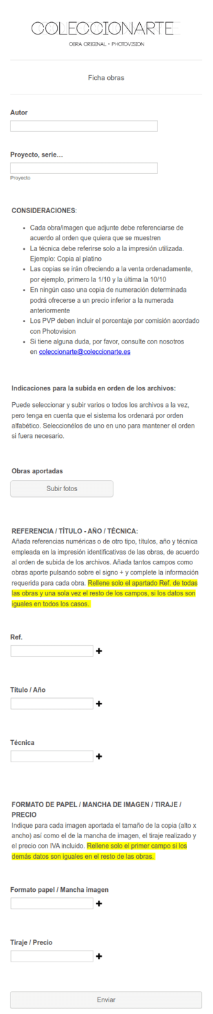 Fecha Técnica De Colección De Fotografías
