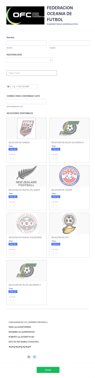 Federacion Oceania De Futbol Pes Costa Rica