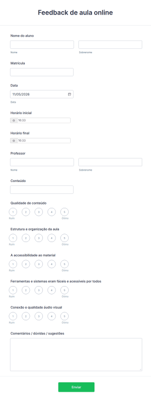 Feedback De Aula Online