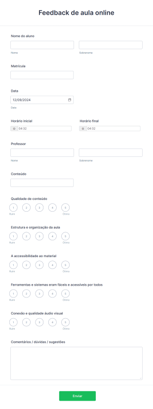 Feedback De Aula Online
