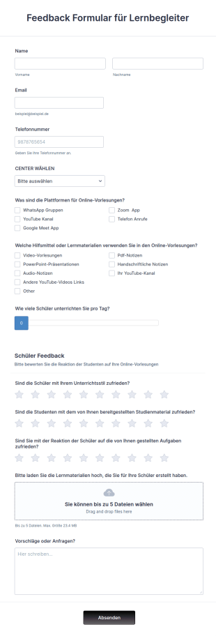 Feedback Formular Für Lernbegleiter