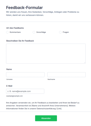 Feedback Formular