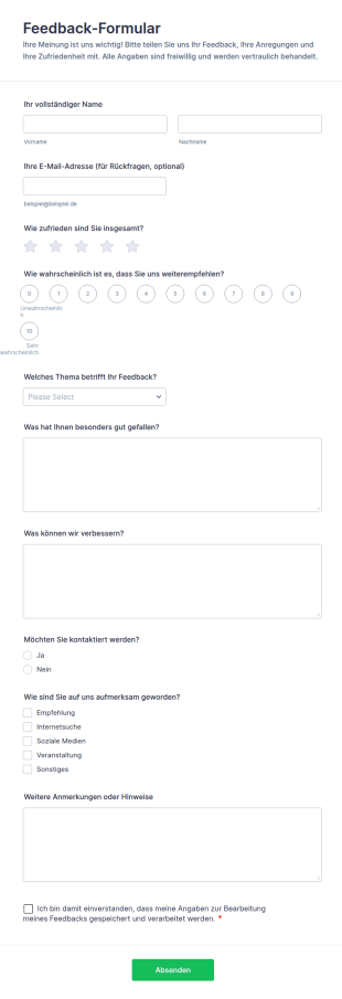Feedback Umfrage