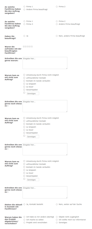 Feedback Zu Ihrem Projekt