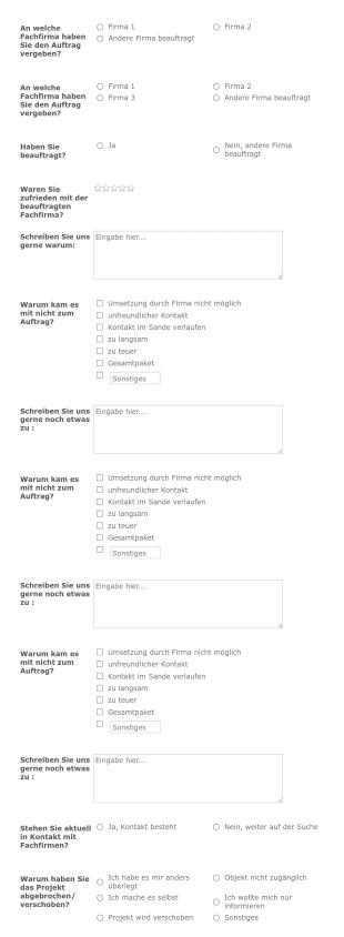 Feedback Zu Ihrem Projekt