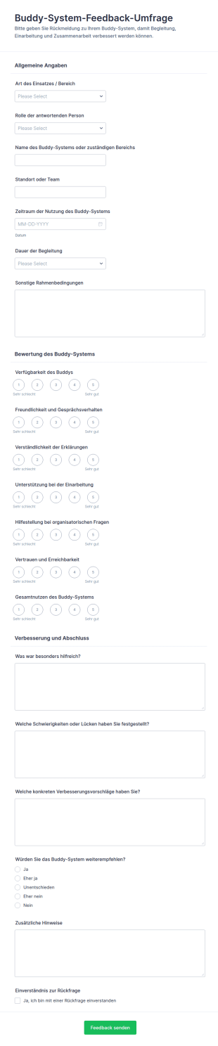 Feedback Zum Buddy System Survey
