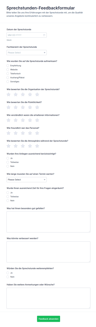 Feedback Zur Sprechstunde