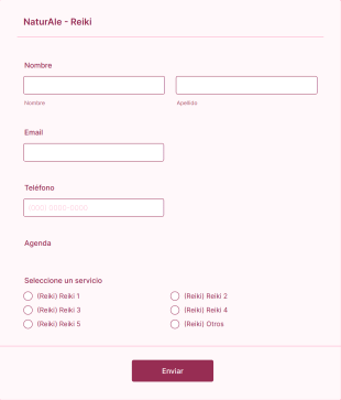 Fer Reserva De Turnos Form Template
