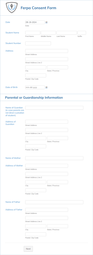 Ferpa Consent Form Template