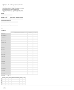 FFMC Virtual State Junior Convention Form Template