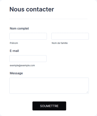Formulaire De Contact Pour Demandes De Renseignements