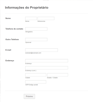 Ficha Cadastral De Proprietário De Imóvel Form Template